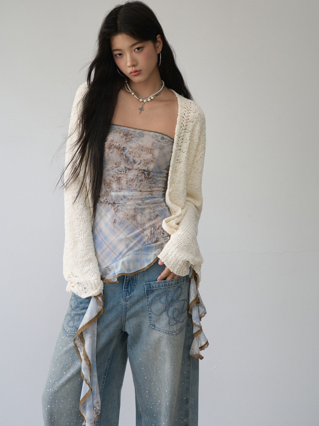 VIA PITTI VIACK503 Retro loose cardigan