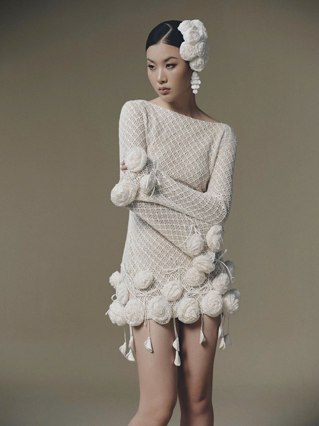 KEIRA TONG Sculpted Rose Dress