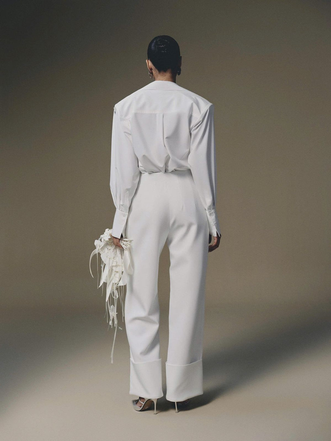 KEIRA TONG Thera Beaded Shirt &amp; Cuff Hem Trouser