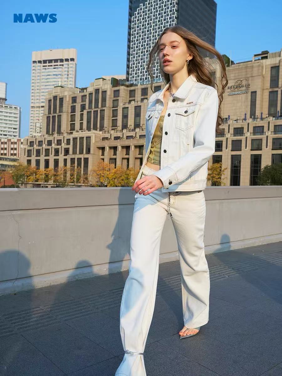 NAWS [Best Seller] +5cm N2 Loose V-Waist Straight-Leg Jeans (4color)