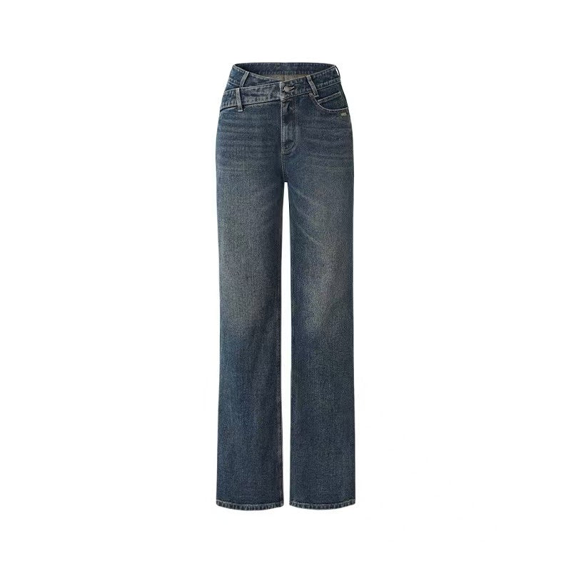 NAWS [Best Seller] +5cm N2 Loose V-Waist Straight-Leg Jeans (4color)