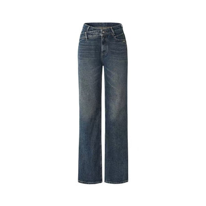 NAWS [Best Seller] +5cm N2 Loose V-Waist Straight-Leg Jeans (4color)
