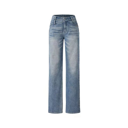 NAWS [Best Seller] +5cm N2 Loose V-Waist Straight-Leg Jeans (4color)