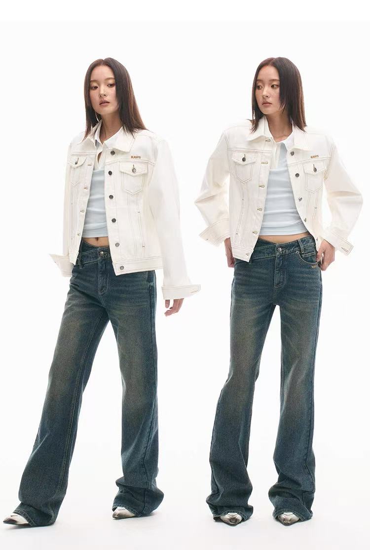 NAWS [Best Seller] +5cm N2 Loose V-Waist Straight-Leg Jeans (4color)