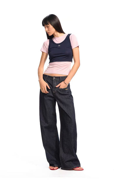 NAWS [Best Seller] +5cm N3 Loose Straight-Leg Jeans (3color)