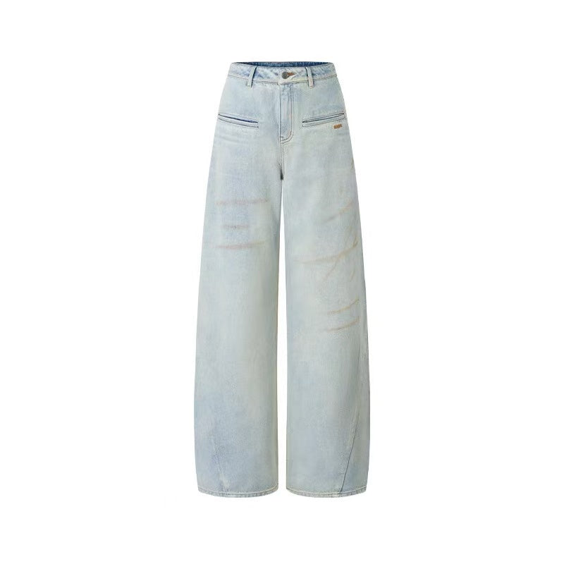NAWS [Best Seller] +5cm N3 Loose Straight-Leg Jeans (3color)