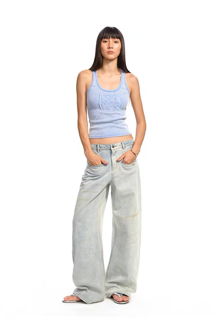 NAWS [Best Seller] +5cm N3 Loose Straight-Leg Jeans (3color)