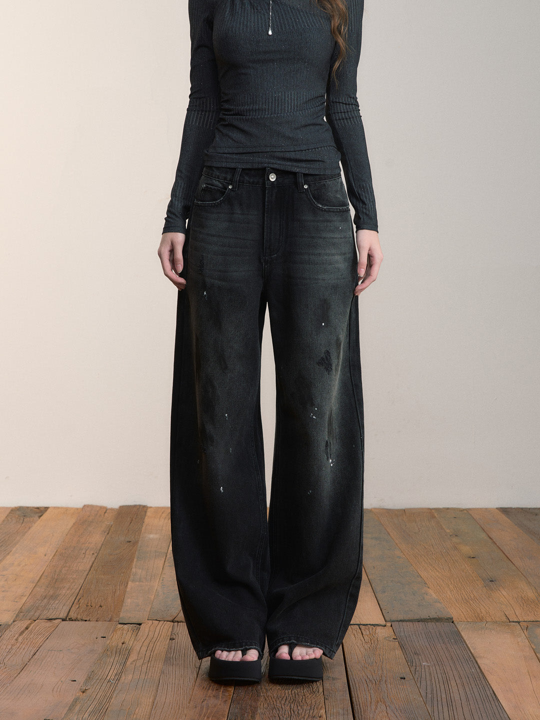 VIA PITTI VIACP552 Loose wide leg jeans