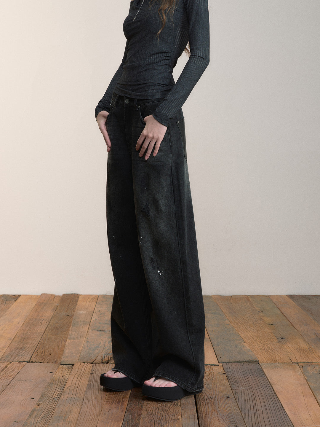 VIA PITTI VIACP552 Loose wide leg jeans