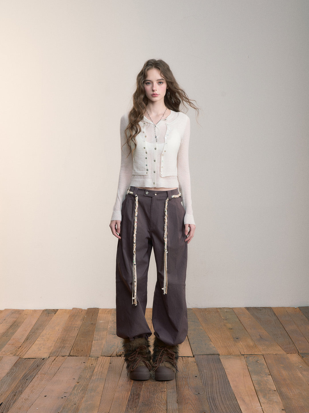 VIA PITTI VIACK538 Fake two piece double layered slim fitting knitted shirt