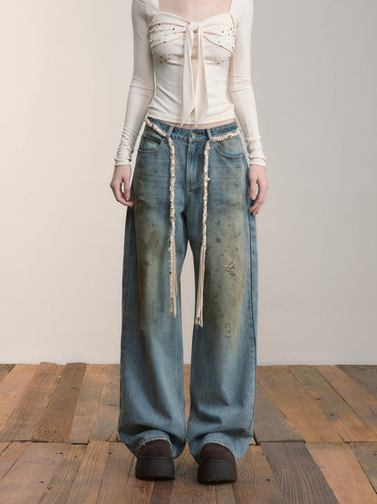VIA PITTI VIACP552 Loose wide leg jeans