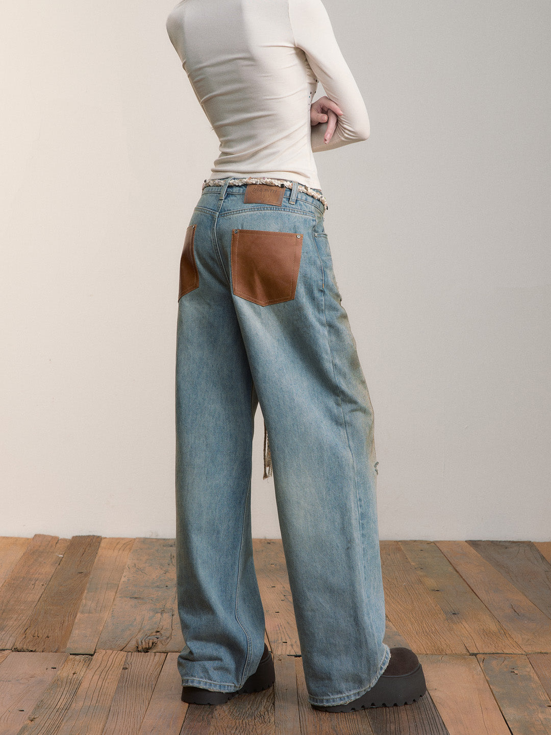 VIA PITTI VIACP552 Loose wide leg jeans