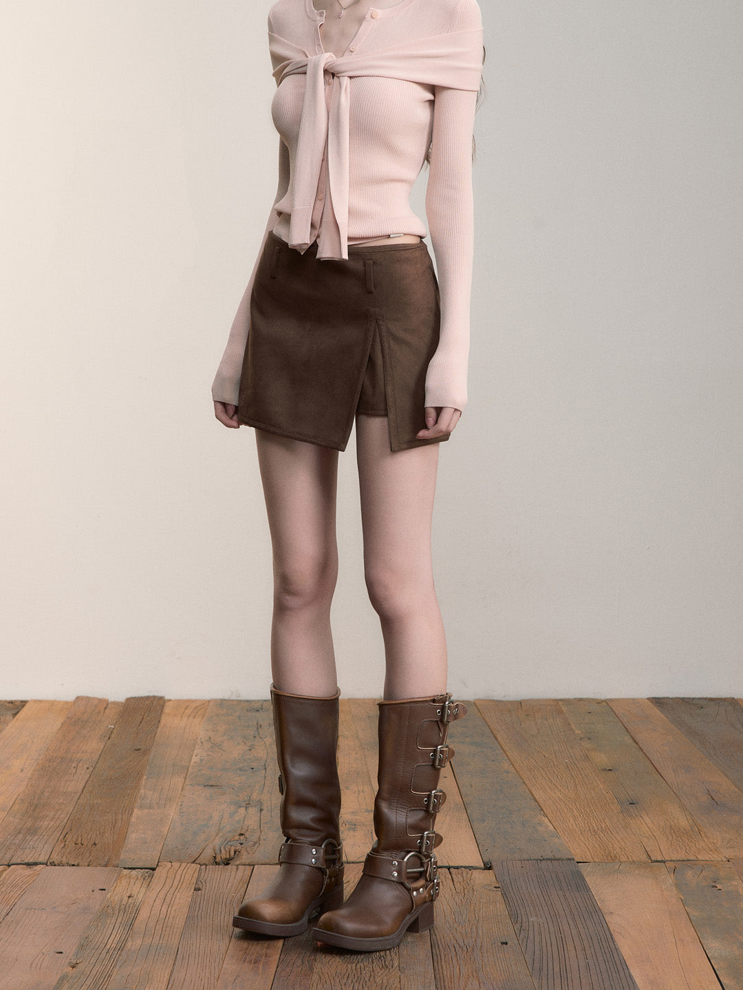 VIA PITTI VIACS515 Irregular side opening skort
