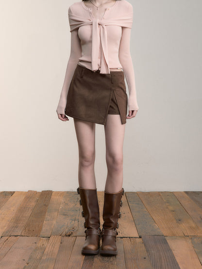 VIA PITTI VIACS515 Irregular side opening skort