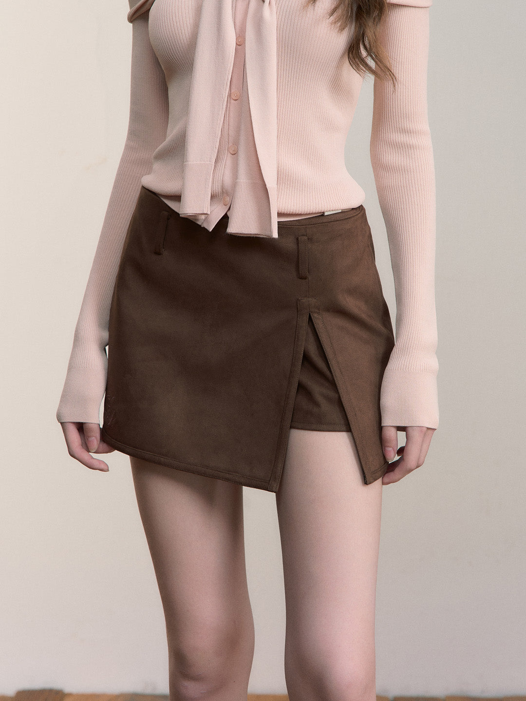 VIA PITTI VIACS515 Irregular side opening skort