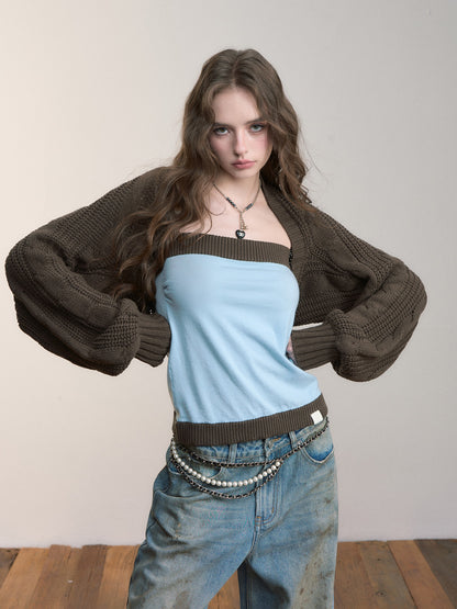 VIA PITTI VIADK569&amp;VIADK571 Short knitted top &amp; tube top