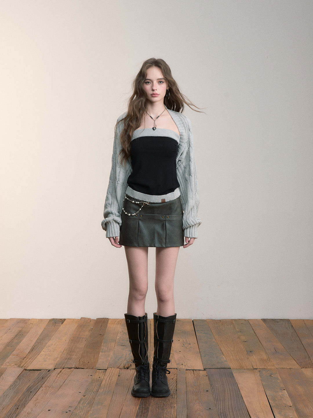 VIA PITTI VIADK569&amp;VIADK571 Short knitted top &amp; tube top