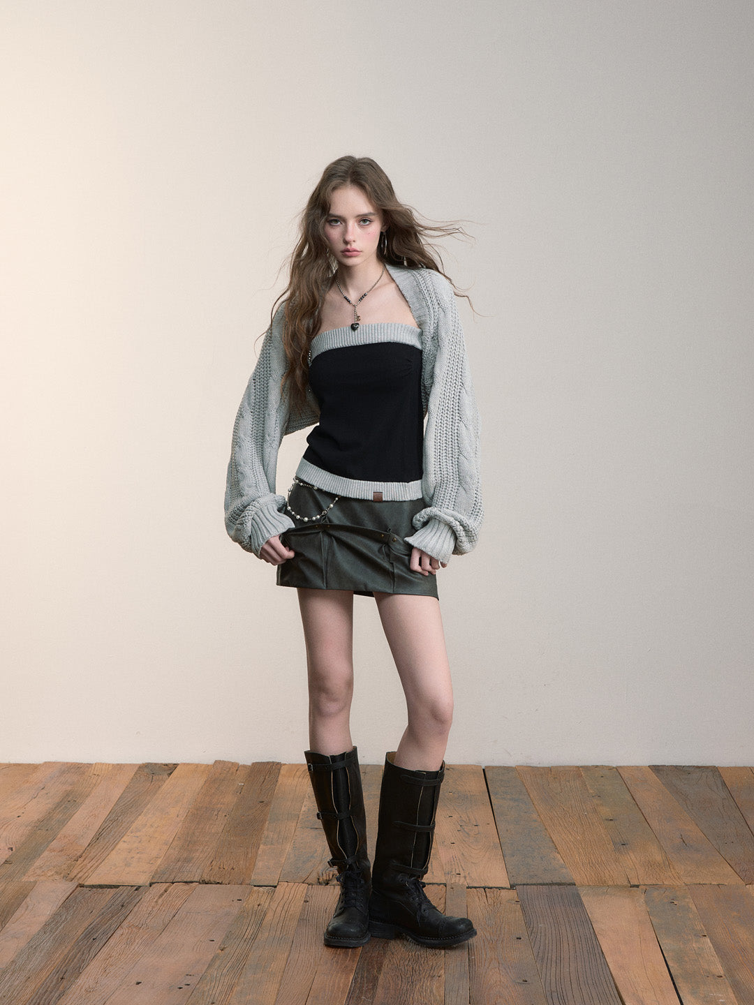 VIA PITTI VIADK569&amp;VIADK571 Short knitted top &amp; tube top