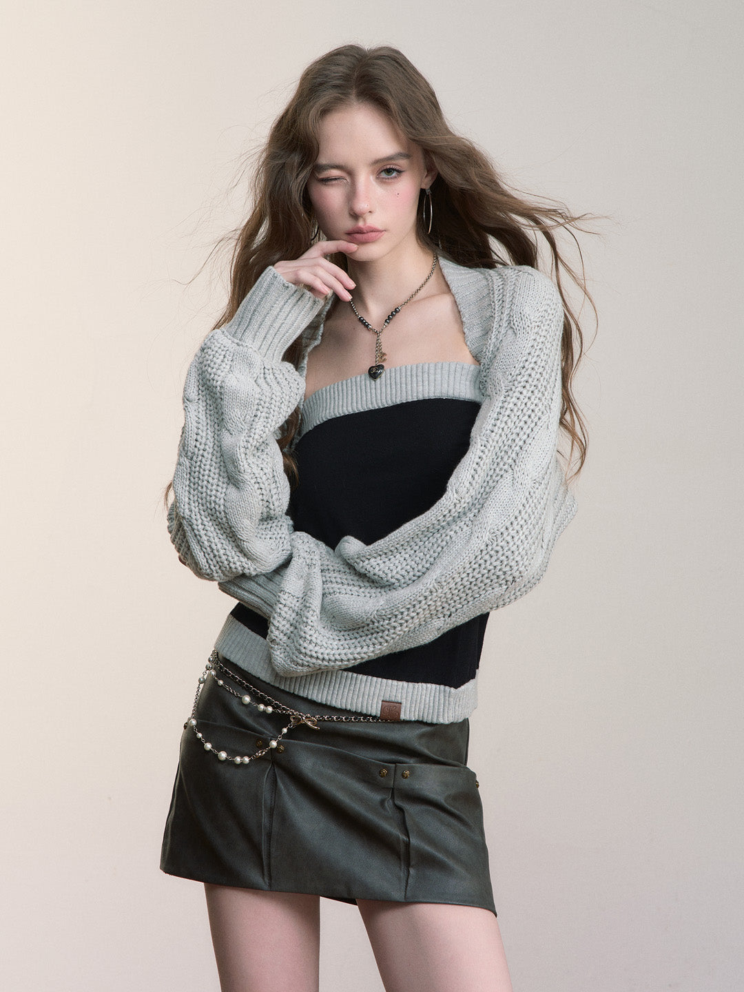 VIA PITTI VIADK569&amp;VIADK571 Short knitted top &amp; tube top