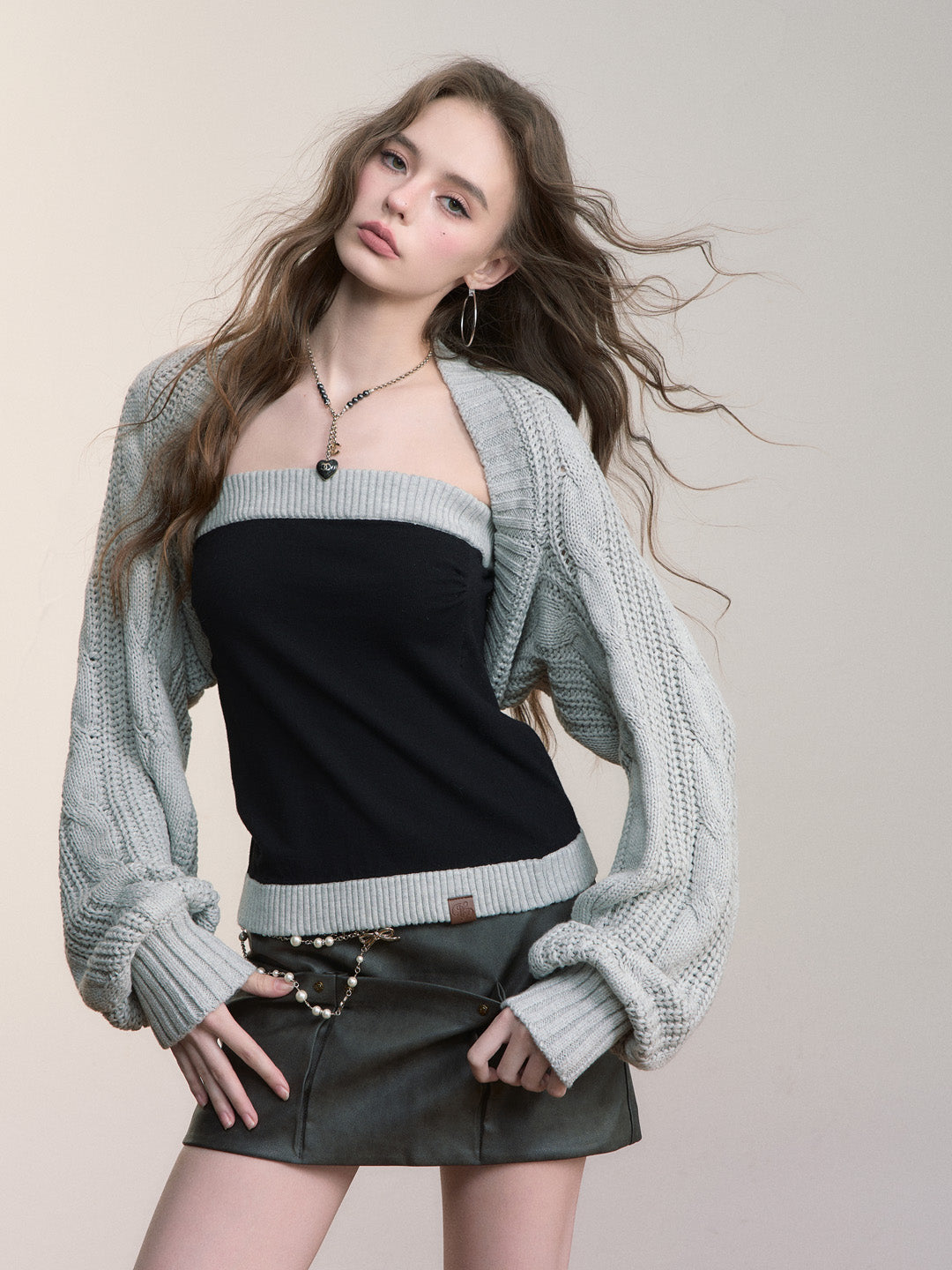VIA PITTI VIADK569&amp;VIADK571 Short knitted top &amp; tube top