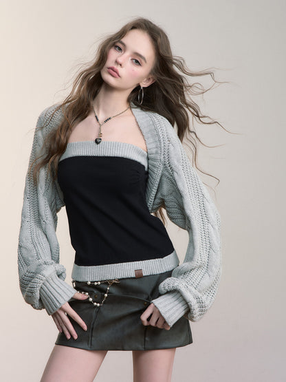 VIA PITTI VIADK569&amp;VIADK571 Short knitted top &amp; tube top
