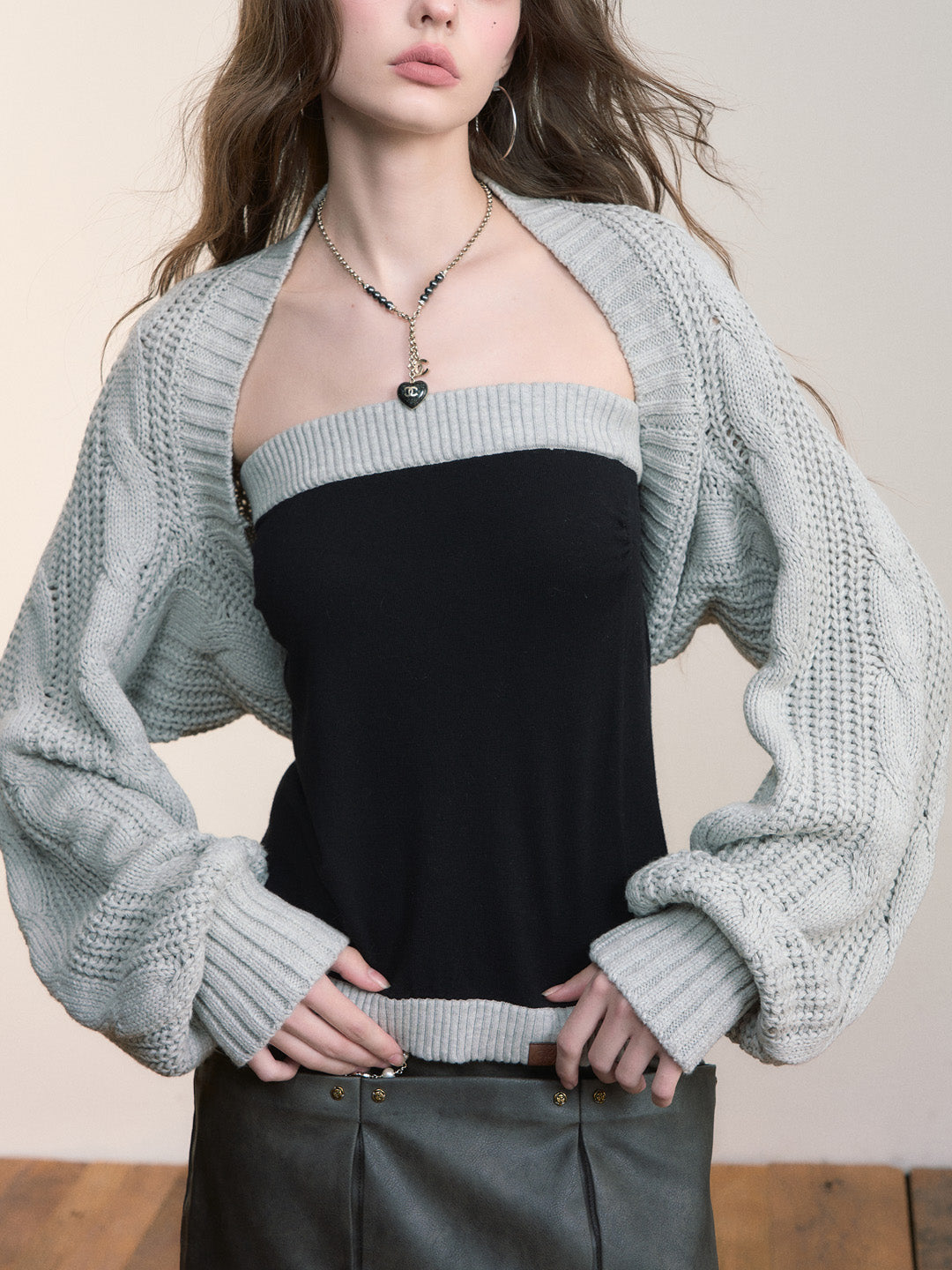 VIA PITTI VIADK569&amp;VIADK571 Short knitted top &amp; tube top