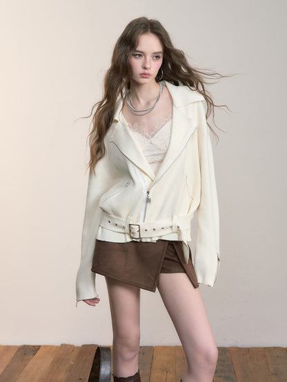 VIA PITTI VIADK567 Metal zipper knitted jacket
