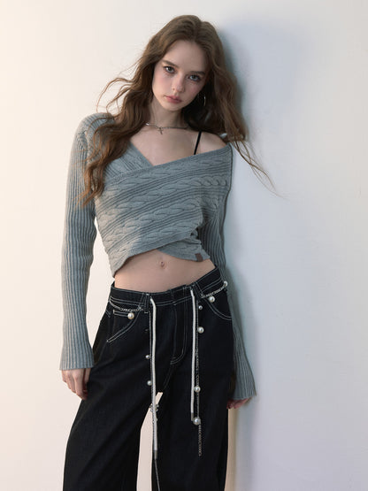 VIA PITTI VIADK563 Cross design short sweater
