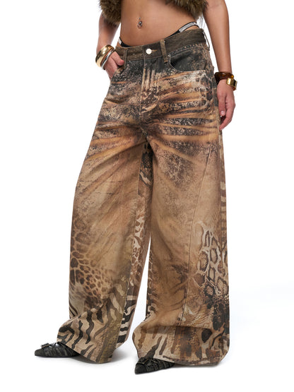 JYOSEI Leopard print jeans