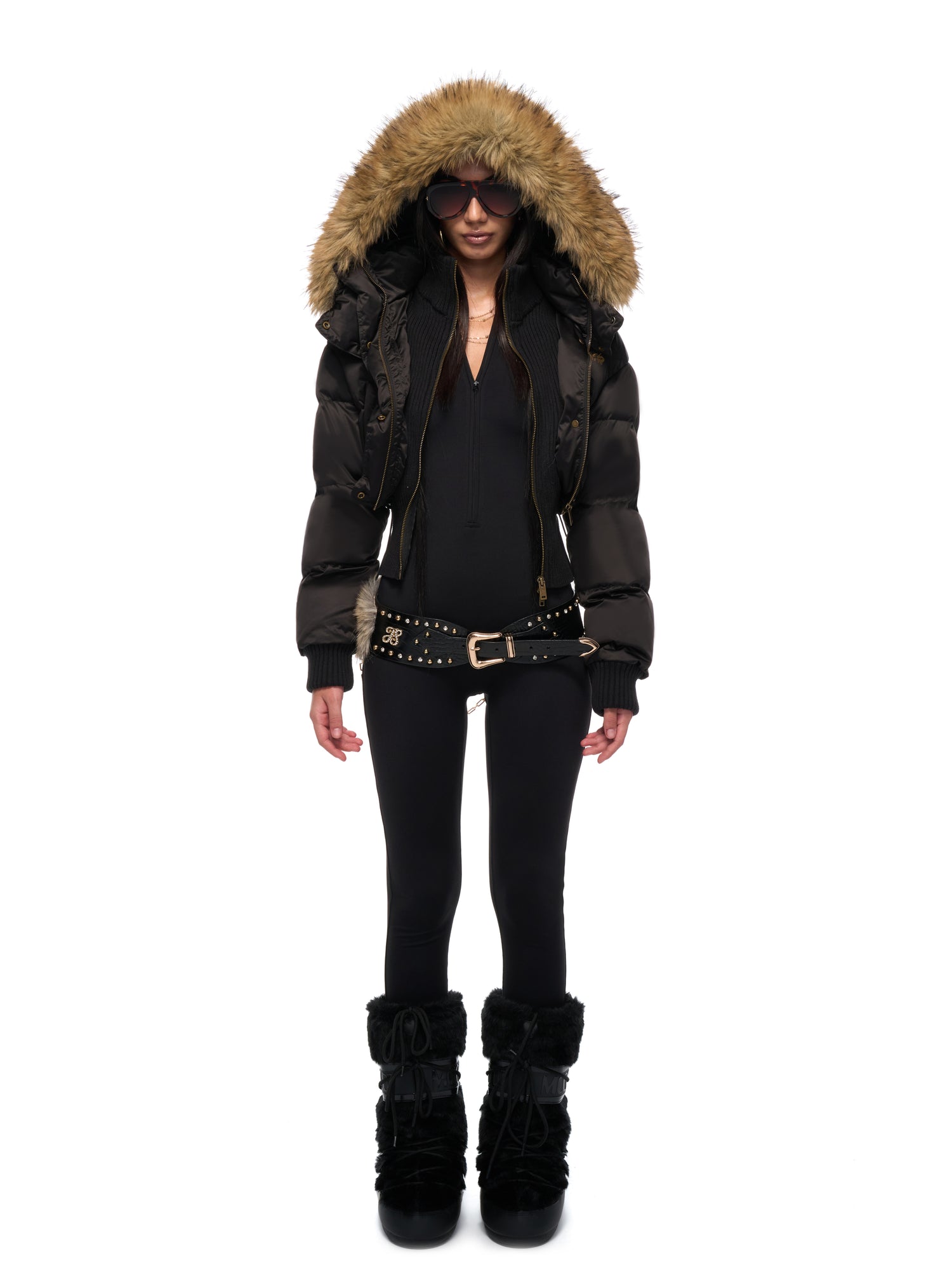 JYOSEI Black gold down jacket