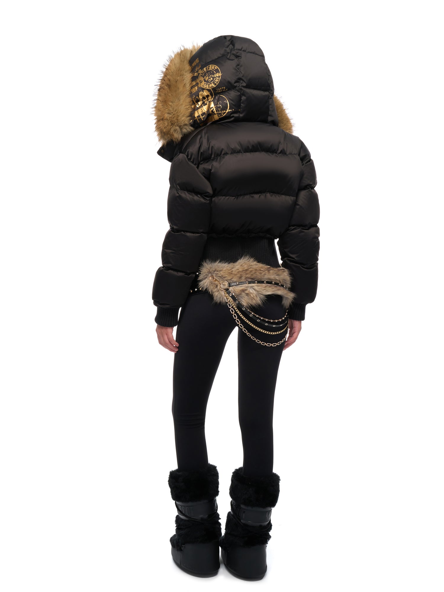 JYOSEI Black gold down jacket