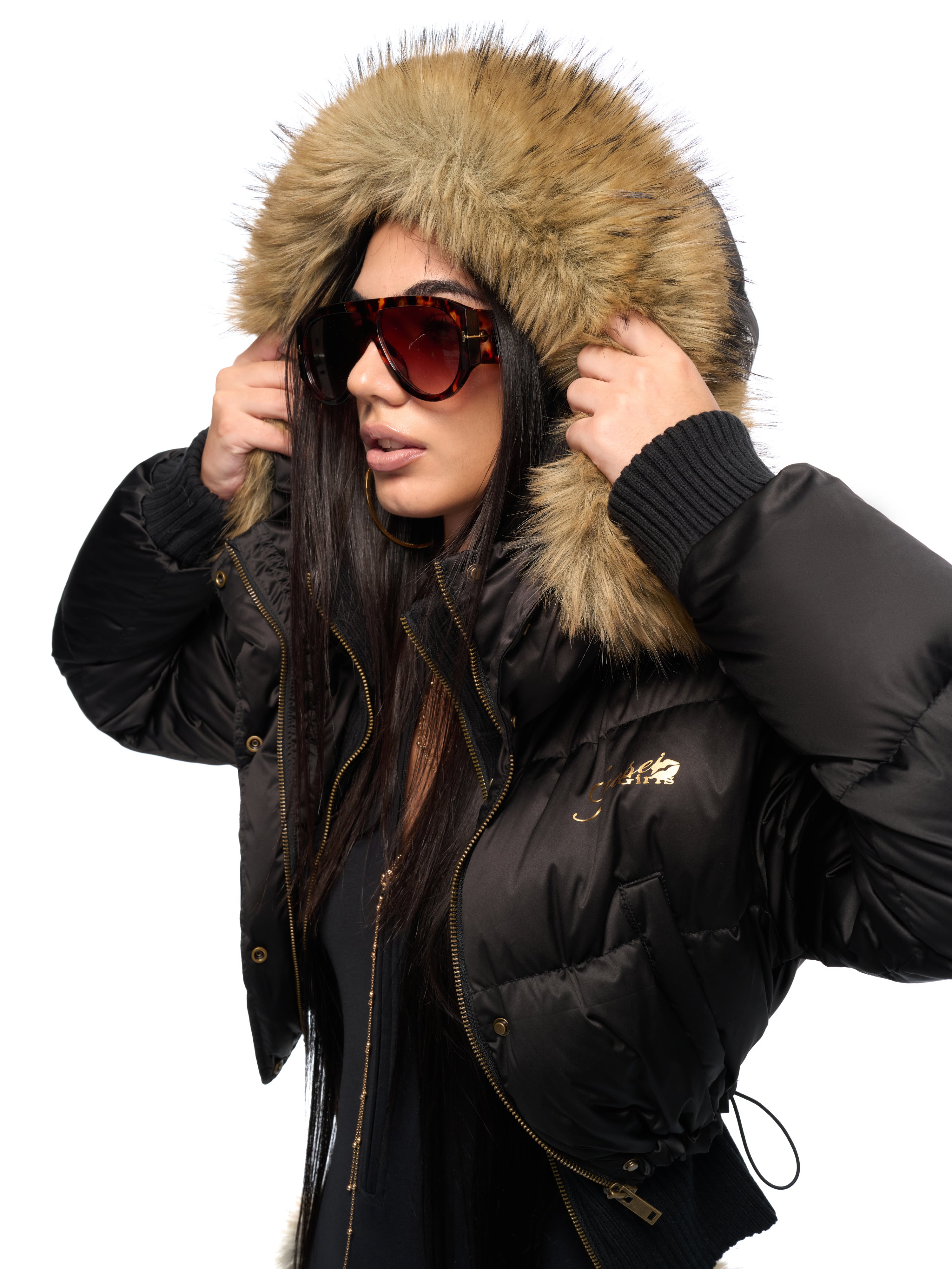 JYOSEI Black gold down jacket