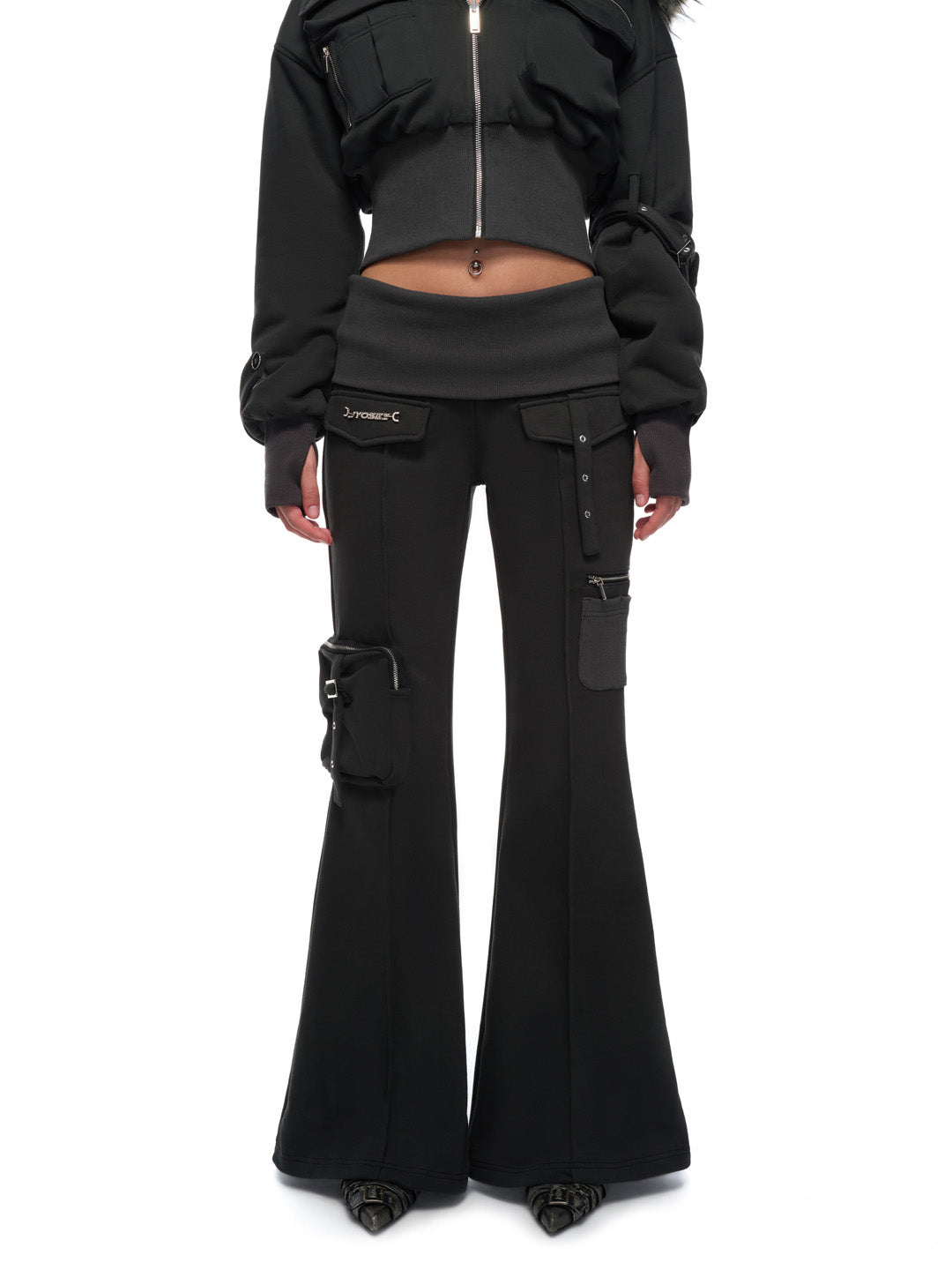 JYOSEI Hooded fur coat + pants set