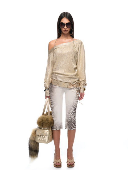 JYOSEI Golden chain long sleeved top