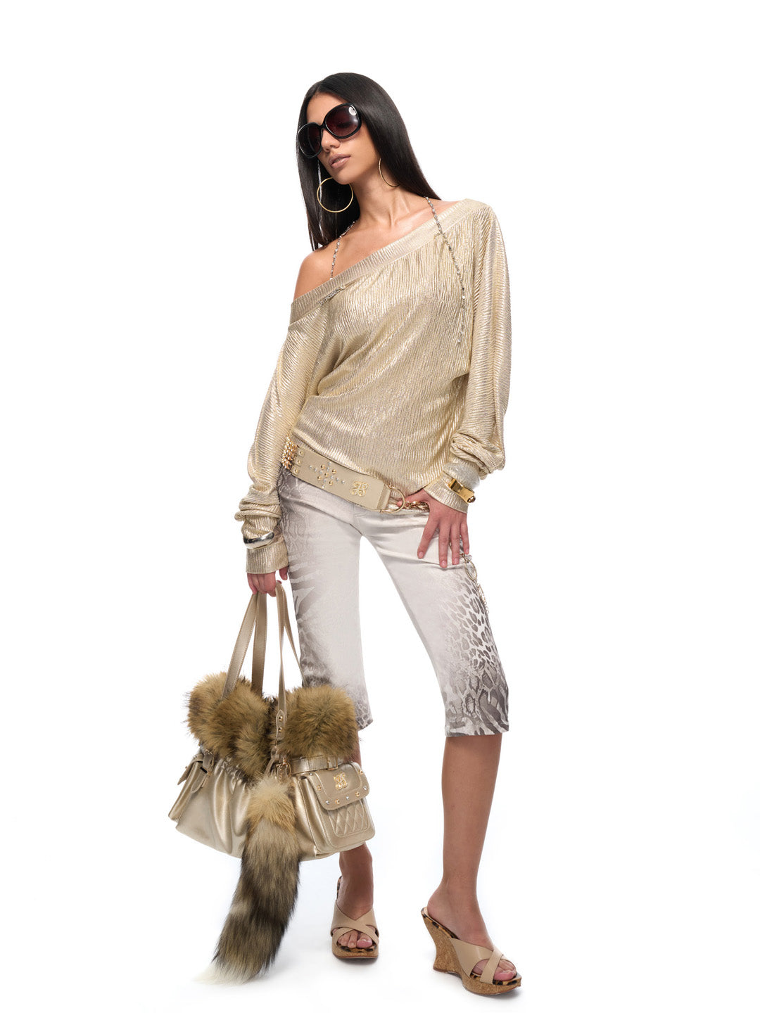 JYOSEI Golden chain long sleeved top