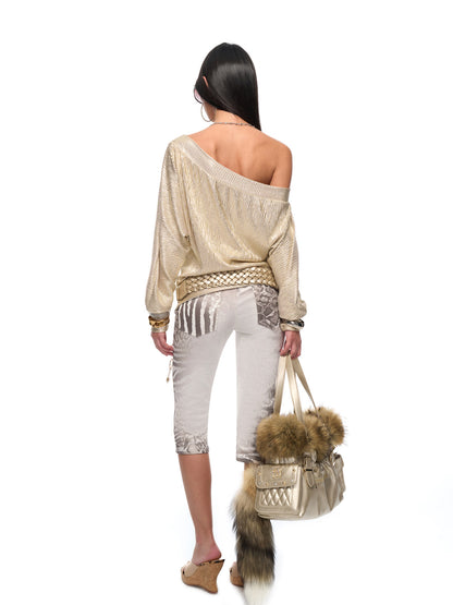 JYOSEI Golden chain long sleeved top