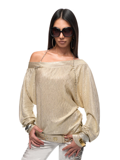 JYOSEI Golden chain long sleeved top
