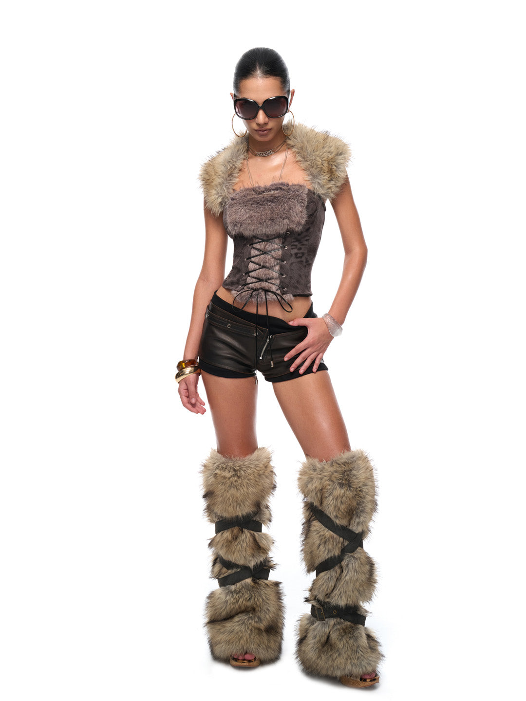 JYOSEI Leopard print camisole corset
