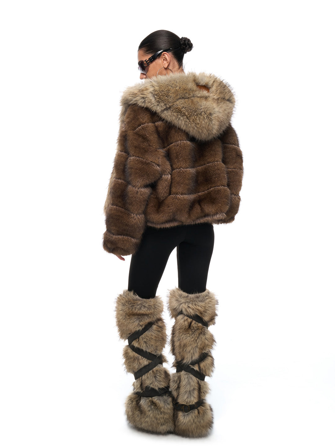 JYOSEI Hooded fur coat