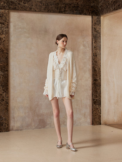 Fa Sogno ST25AW-BZ-19 Lazy style knitted cardigan