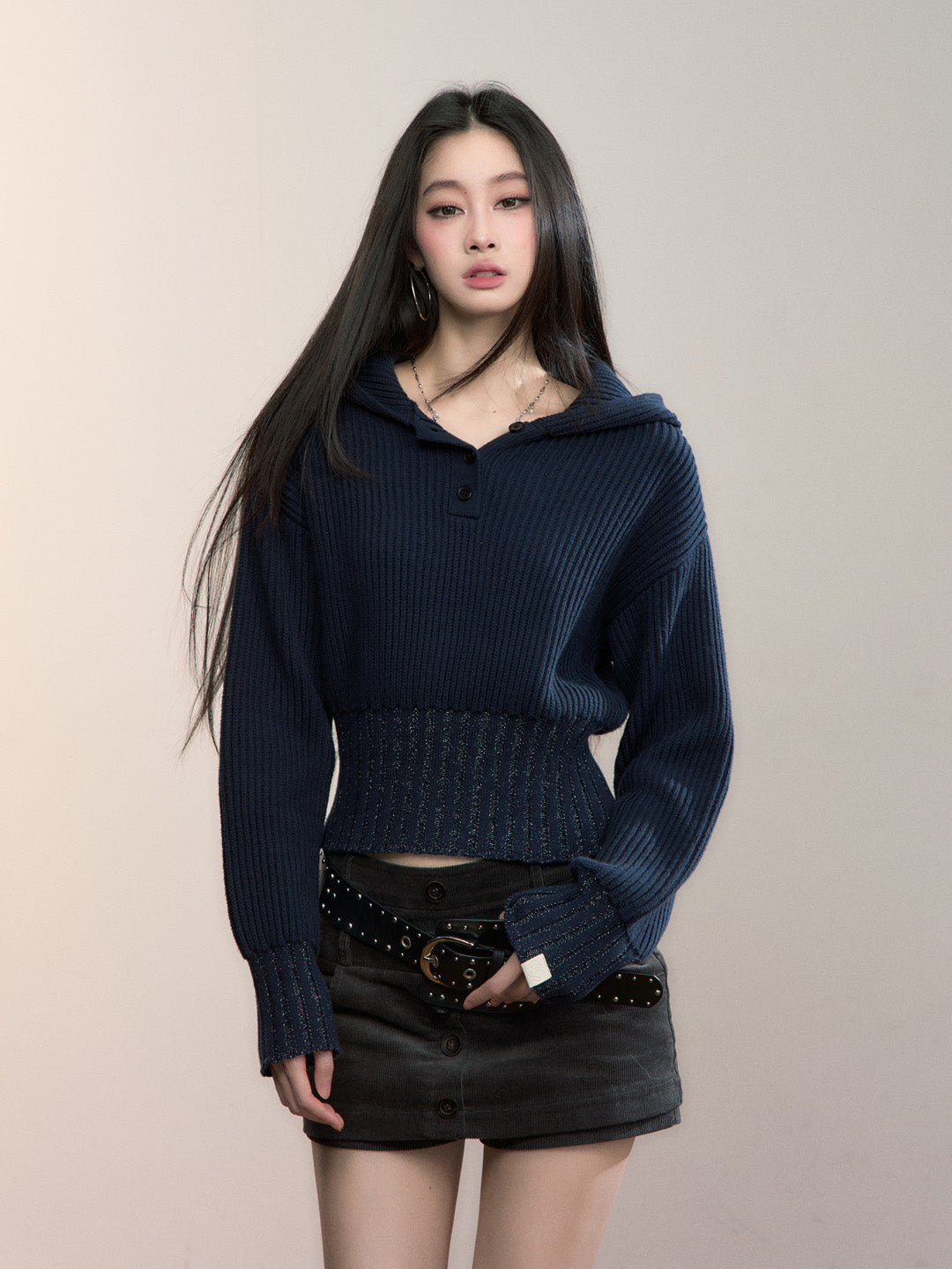 VIA PITTI VIADK710 Versatile hooded sweater (no fur collar)