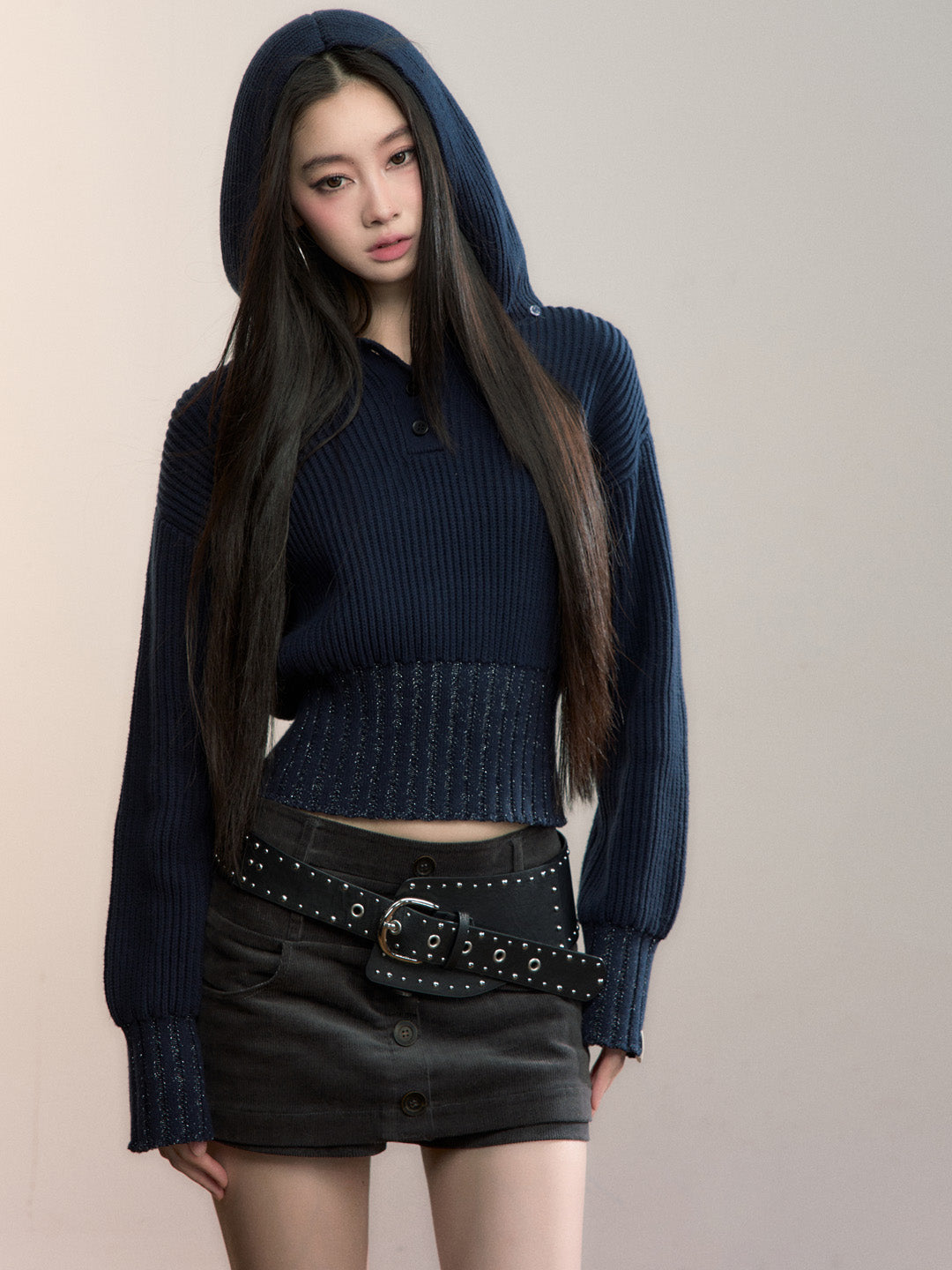 VIA PITTI VIADK710 Versatile hooded sweater (no fur collar)