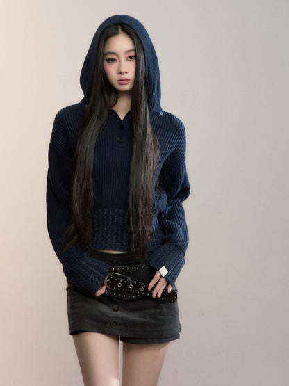 VIA PITTI VIADK710 Versatile hooded sweater (no fur collar)