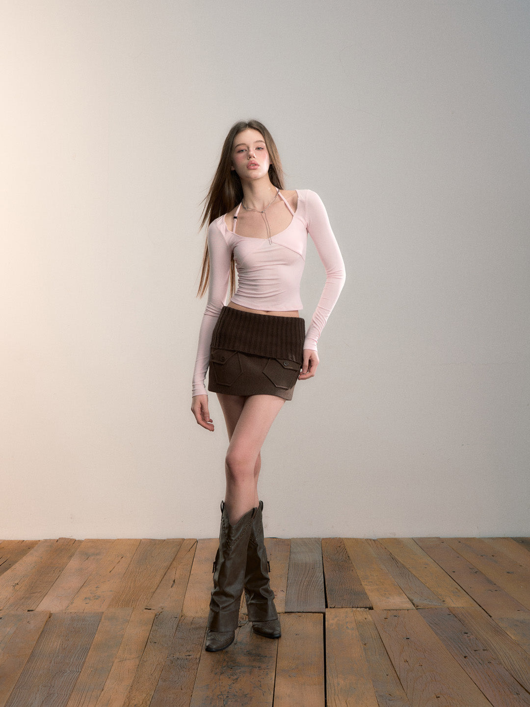 VIA PITTI VIADTP694 Basic versatile neck hanging bottom top