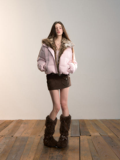 VIA PITTI VIADS700 Woolen waist pocket design skirt