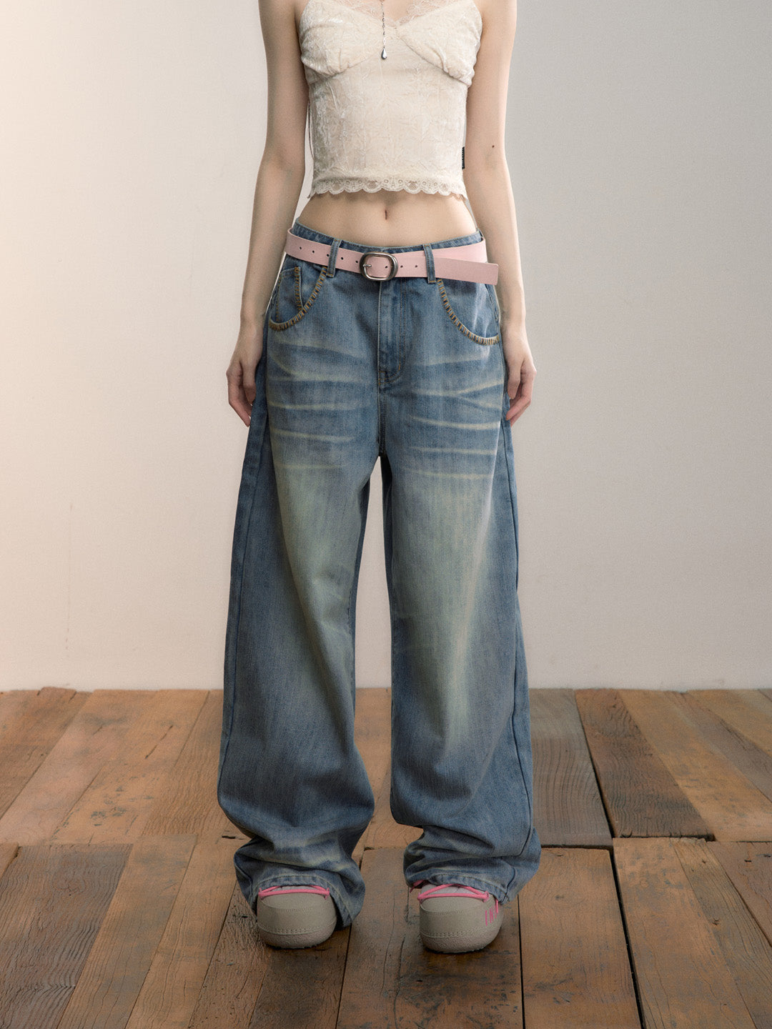 VIA PITTI VIADP712 Washed design denim jeans