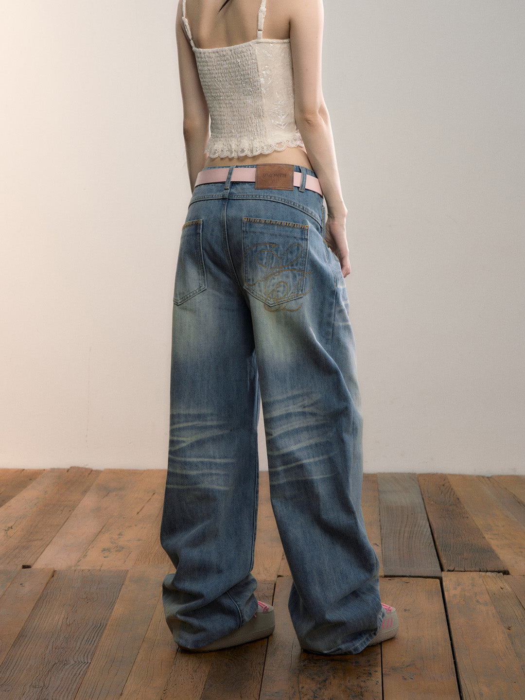 VIA PITTI VIADP712 Washed design denim jeans