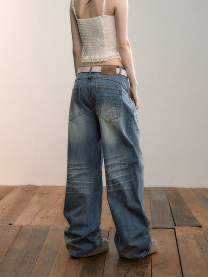 VIA PITTI VIADP712 Washed design denim jeans