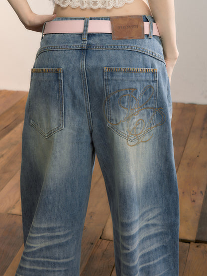 VIA PITTI VIADP712 Washed design denim jeans