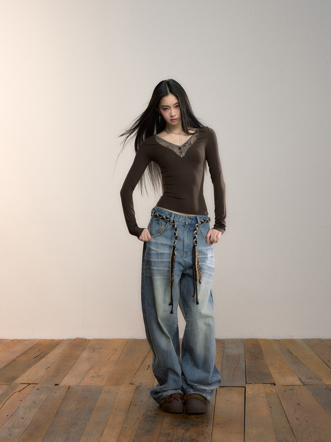 VIA PITTI VIADP712 Washed design denim jeans